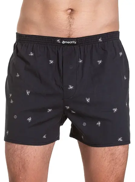 Meatfly pánské trenýrky Agostino Double Pack I - Flies | Černá | Velikost S