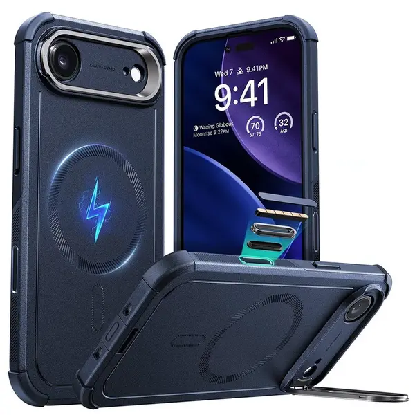 Kryt ESR Cyber Armor Kickstand, iPhone Air, modrý