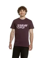 Meatfly pánské tričko Revital Blackberry | Červená | Velikost XXL | 100% bavlna