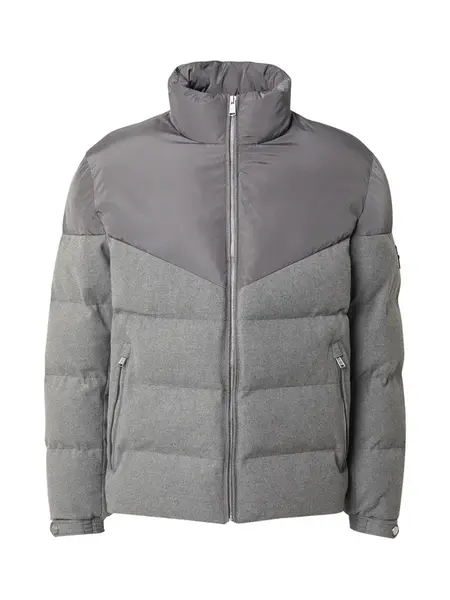 BOSS Zimná bunda 'Clanello1'  sivá / svetlosivá / čierna