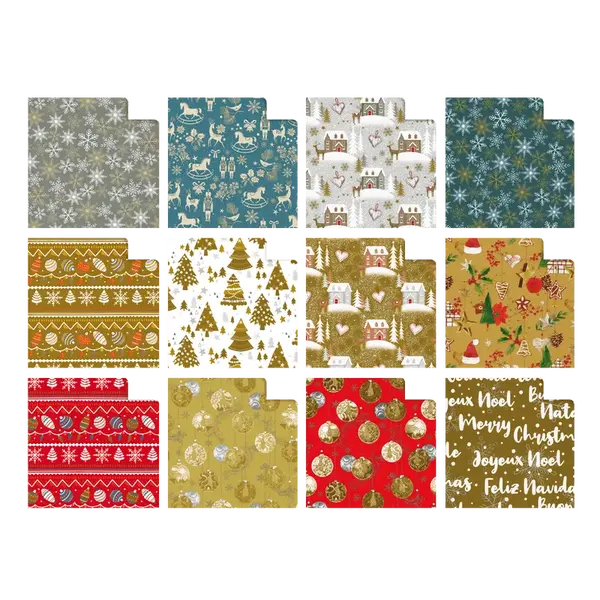 Dárkový balicí papír Sadoch Raso Prestigio - 2 x 0,7 m, mix motivů