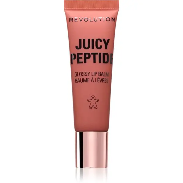 Makeup Revolution Juicy Peptide balzam na pery s peptidmi odtieň Gingerbread 8 ml