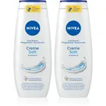 NIVEA Creme Soft upokojujúci sprchový gél výhodné balenie 2 x 500 ml