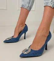 marka niezdefiniowana Jeans stilettos with rhinestones Eleda