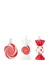 Závěsná vánoční dekorace Bloomingville Festive Ornament 4 x 6 x 2,5 cm 3-pack červená barva