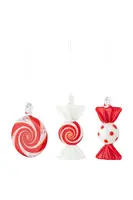 Závěsná vánoční dekorace Bloomingville Festive Ornament 4 x 6 x 2,5 cm 3-pack červená barva