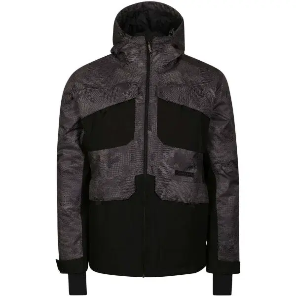 ALPINE PRO IBER Pánska lyžiarska bunda, tmavo sivá, veľkosť