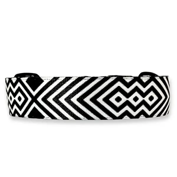 PafDog® Široký obojek pro psy černo-bílý 3,8 cm PAF-631