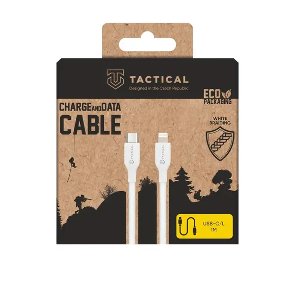 Kabel Tactical Stitch Thread Cable USB-C/Lightning 1m, bílá