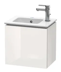 Duravit L-Cube - Umývadlová skrinka 40x42x29 cm, ľavá, 1 dvierka, lesklá biela LC6272L2222