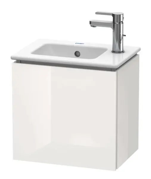 Duravit L-Cube - Umývadlová skrinka 40x42x29 cm, ľavá, 1 dvierka, lesklá biela LC6272L2222