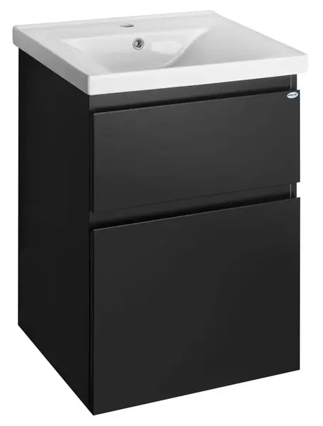 Aqualine Altair - Umyvadlová skříňka 52x73x45 cm, matná černá AI655
