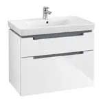 Villeroy & Boch Subway 2.0 - Umyvadlová skříňka, 79x59x45 cm, 2 zásuvky, Glosy White A91410DH