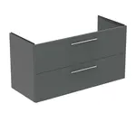 Ideal Standard i.Life B - Umývadlová skrinka, 63x120x51 cm, 2 zásuvky, pravá, sivý matný kremeň T5587NG