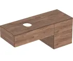 Geberit VariForm - Umyvadlová skříňka, 135x51x55 cm, 3 zásuvky a zápachová uzávěrka, ořech 501.192.00.1