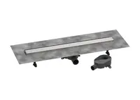 Hansgrohe RainDrain Go - Sprchový žlab 80 cm s oboustranným roštem, pro vložení dlažby, kartáčovaná nerezová ocel 56273800