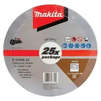 Makita Príslušenstvo - Súprava rezných kotúčov na nehrdzavejúcu oceľ 230x22,23 mm, 25 ks E-03006-25