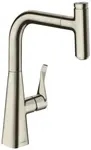 Hansgrohe M71 - Dřezová baterie M7115-H240 s výsuvnou sprškou, sBOX, vzhled nerezu 73802800