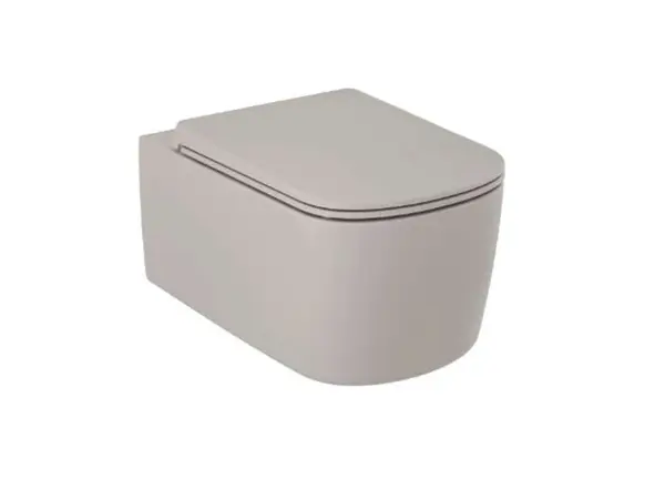 Kludi Resa S - Závěsné WC, Rimless, Spiralflush, matná písečně šedá 27WCW01O2