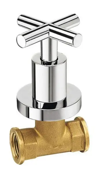 Sapho Reitano Rubinetteria Axia - Uzavírací ventil pod omítku s tělesem, teplá, chrom 505H