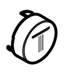 Hansgrohe Príslušenstvo - Tlačidlo prúdu Rain, malý, biela 92572450