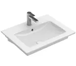 Villeroy & Boch Venticello - Umývadlo 60x50 cm, s prepadom, otvor na batériu, CeramicPlus, alpská biela 412460R1