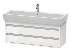 Duravit Ketho - Umývadlová skrinka 48x115x44 cm, 2 zásuvky, lesklá biela KT663902222