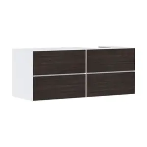 Hansgrohe Xevolos E - Umývadlová skrinka 137x56x55 cm, 4 zásuvky, matná biela/tmavý dub 54239730