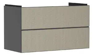 Hansgrohe Xevolos E - Umývadlová skrinka 98x58x48 cm, 2 zásuvky, matná sivá/bronz 54183390