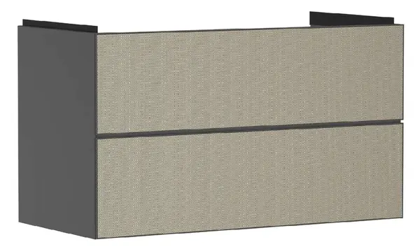 Hansgrohe Xevolos E - Umývadlová skrinka 98x58x48 cm, 2 zásuvky, matná sivá/bronz 54183390