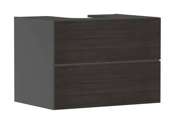 Hansgrohe Xevolos E - Umývadlová skrinka 78x56x55 cm, 2 zásuvky, matná sivá/tmavý dub 54189730