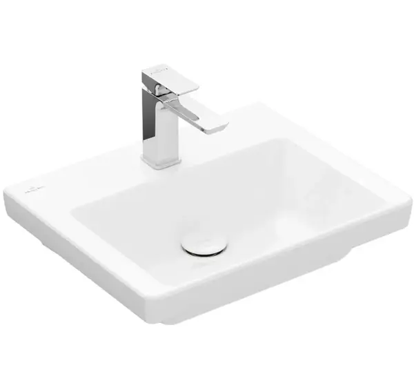 Villeroy & Boch Subway 3.0 - Umývadielko, 50x40 cm, bez prepadu, otvor na batériu, CeramicPlus, Stone White 437051RW