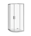 Jika Nion - Sprchový kút štvrťkruhový, 100x100 cm, rádius 55 cm, Jika perla Glass, strieborná/sklo arctic H2532N30026661