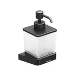 Ravak 10° - Dávkovač na tekuté mydlo s držiakom, čierna/sklo X07P559