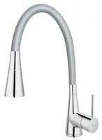 Novaservis Ferro - Dřezová baterie s flexibilním ramenem a sprškou, šedá/chrom 70720,0S