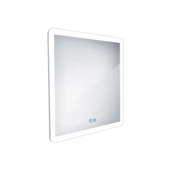 Nimco Zrcadla - Zrcadlo s LED osvětlením, 60x60 cm, dotykový senzor, hliník ZP 19066VX