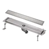 Sanela Žľaby z nehrdzavejúcej ocele - Sprchový žľab do priestoru, dĺžka 75 cm, matná nerezová SLKN 03EX