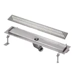 Sanela Žľaby z nehrdzavejúcej ocele - Sprchový žľab do priestoru, dĺžka 85 cm, lesklá nerezová SLKN 17D