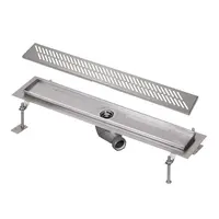 Sanela Žľaby z nehrdzavejúcej ocele - Sprchový žľab do priestoru, dĺžka 85 cm, lesklá nerezová SLKN 17D