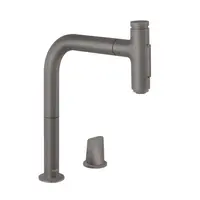 Hansgrohe M71 - Dřezová baterie M7120-H200 s výsuvnou sprškou, 2-otvorová instalace, sBOX, kartáčovaný černý chrom 73818340