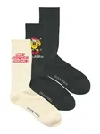 JACK & JONES Ponožky 'JACXMAS CARTOON'  žltá / svetlosivá / červená / čierna