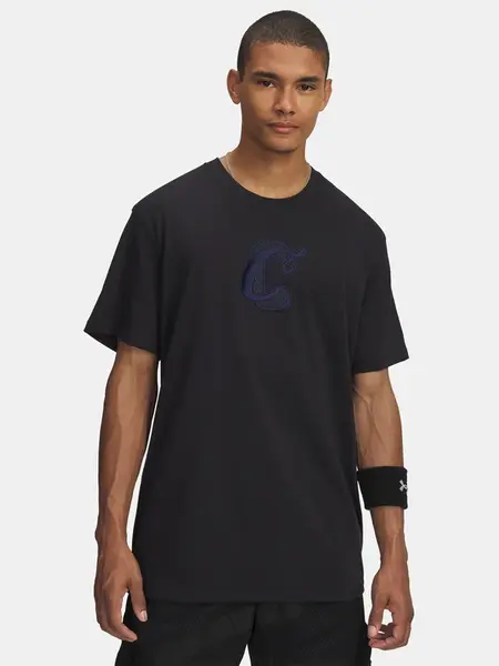 Pánské tričko Under Armour Curry Verbiage Tee 1-BLK - Pánské