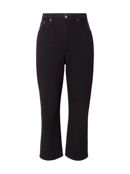 Levi's® Plus Džínsy 'Ribcage Straight Ankle '  čierny denim