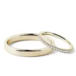 Set eternity & hladký snubní prsten ze žlutého zlata KLENOTA