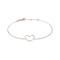 Náramek se srdíčkem v růžovém zlatě KLENOTA