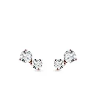 Moderní diamantové náušnice z růžového zlata KLENOTA