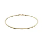 Náramok typu Flat Snake zo žltého 14k zlata KLENOTA