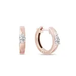 Náušnice s diamantom v tvare kvapky v ružovom zlate KLENOTA