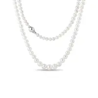 Kónický perlový náhrdelník so zapínaním z bieleho zlata KLENOTA