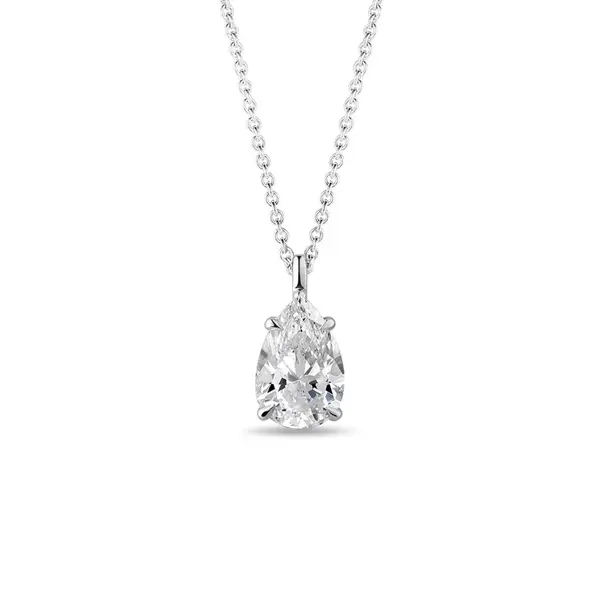 Náhrdelník z bieleho zlata s 1ct lab grown diamantom KLENOTA